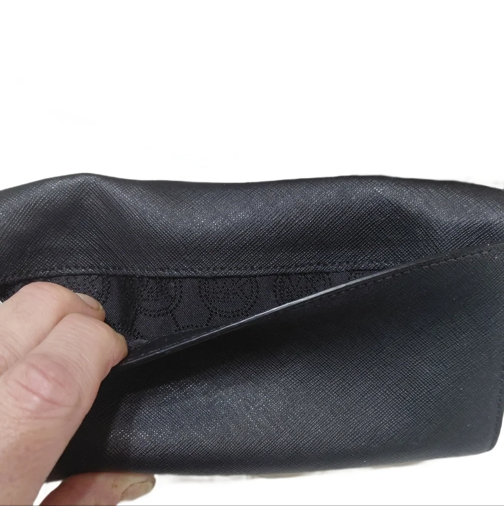 Michael Kors Black Wallet Clutch with Gold Logo - Picture 4 of 11